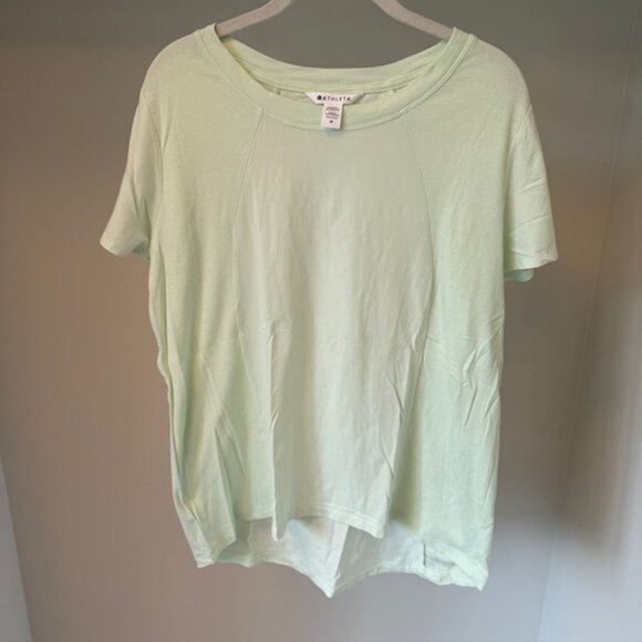 ATHLETA Skyway Flutter Sleeve Tee Light Green Size Medium - Picture 4 of 5